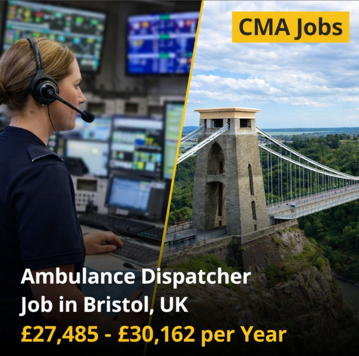 Ambulance Dispatcher Job in Bristol, UK | £27,485 – £30,162 per Year | NHS